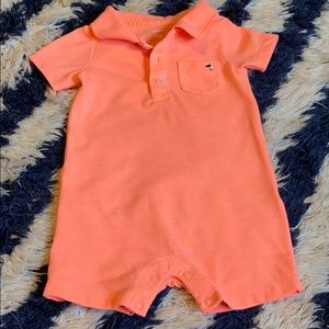 Neon piqué polo romper